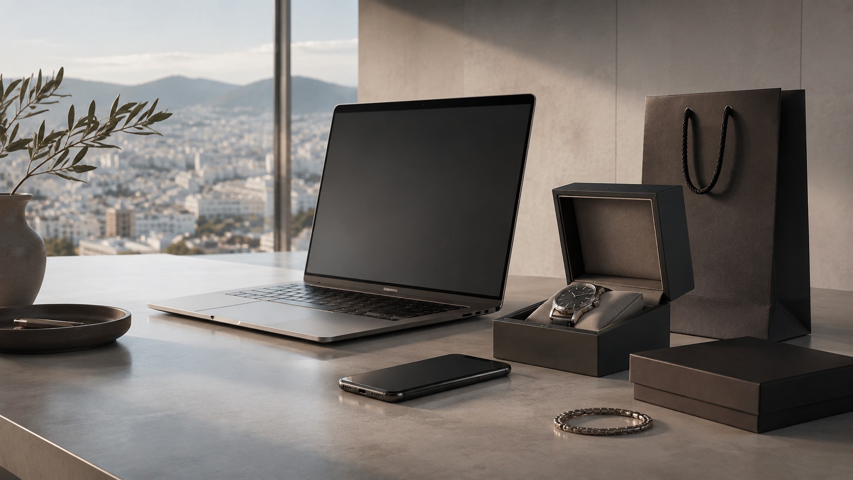 Laptop and mobile device displaying SAVVIDIS digital storefronts